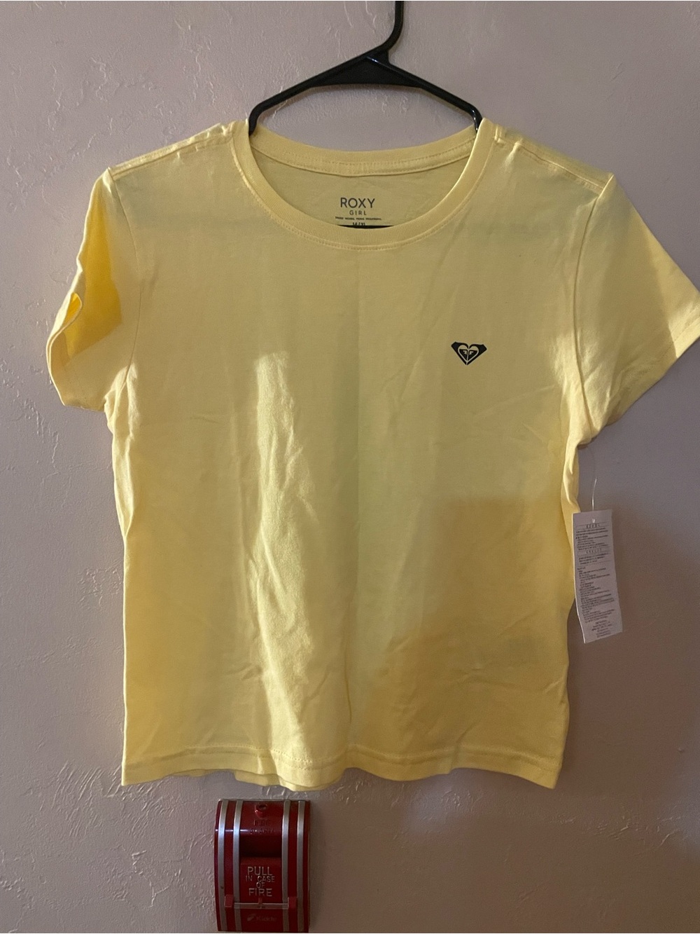 Roxy Girls Pale Yellow Short Sleeve Logo Tee